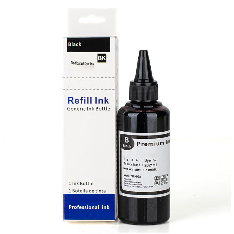 Universal Refill Dye Ink Black, 100 ml