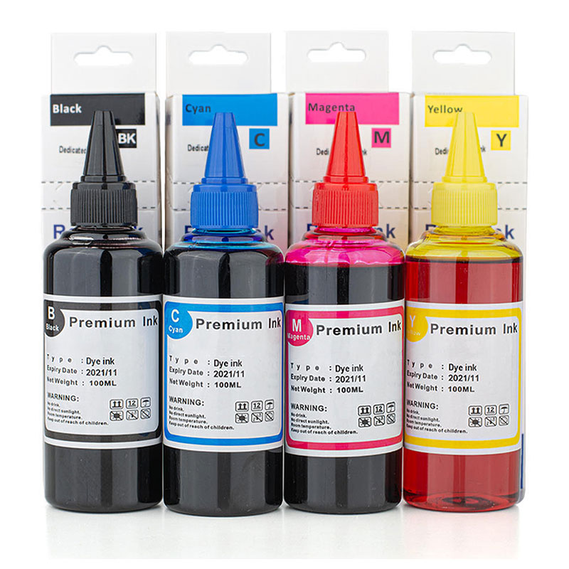 Universal Refill Dye Ink Set-4 X 100 ml