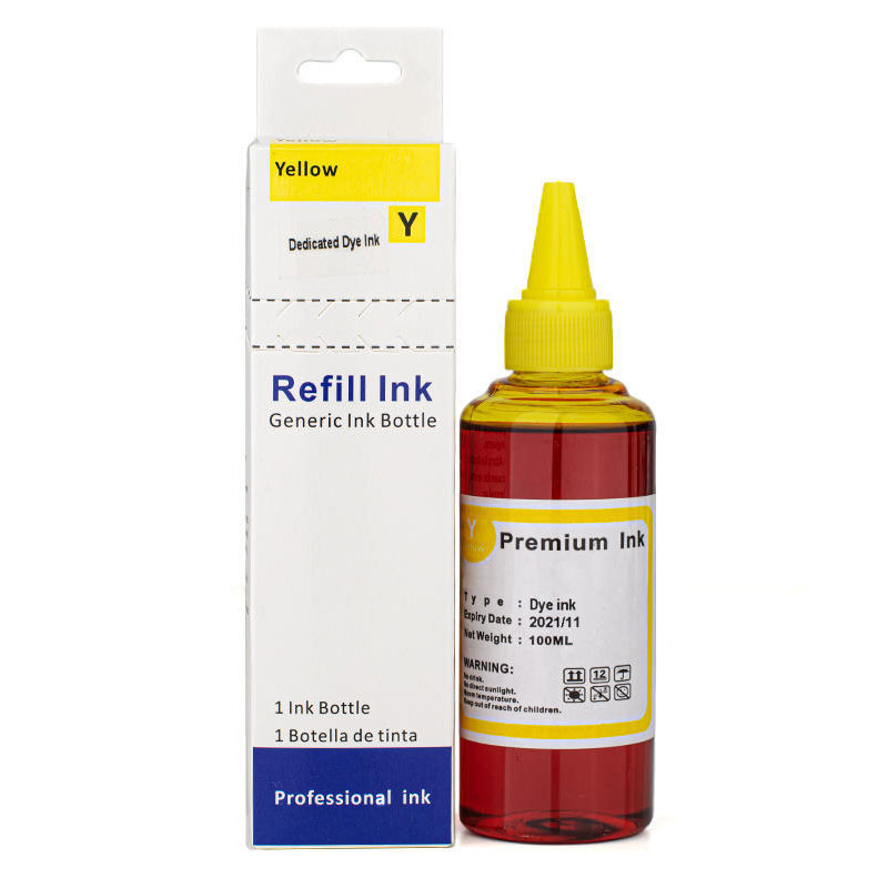 Universal Refill Dye Ink Yellow, 100 ml