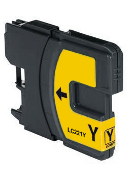 Ink Cartridge Yellow compatible for Brother LC-221Y XXL, 10 ml, 650 pages