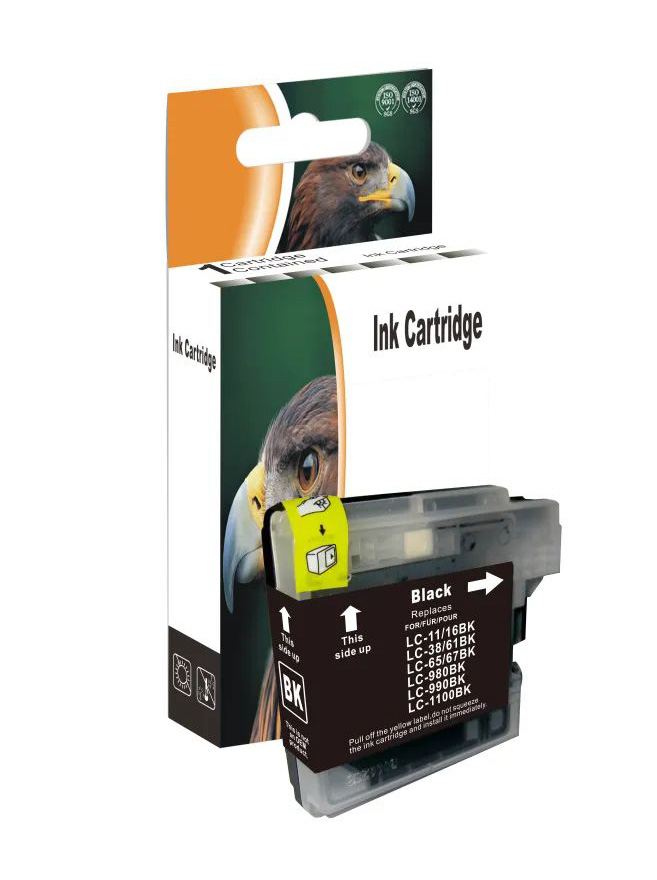 Ink Cartridge Black compatible for Brother LC-980BK, 20 ml