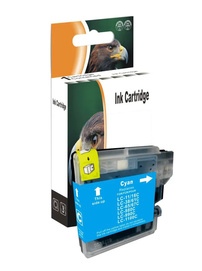 Ink Cartridge Cyan compatible for Brother LC-980C, 20 ml