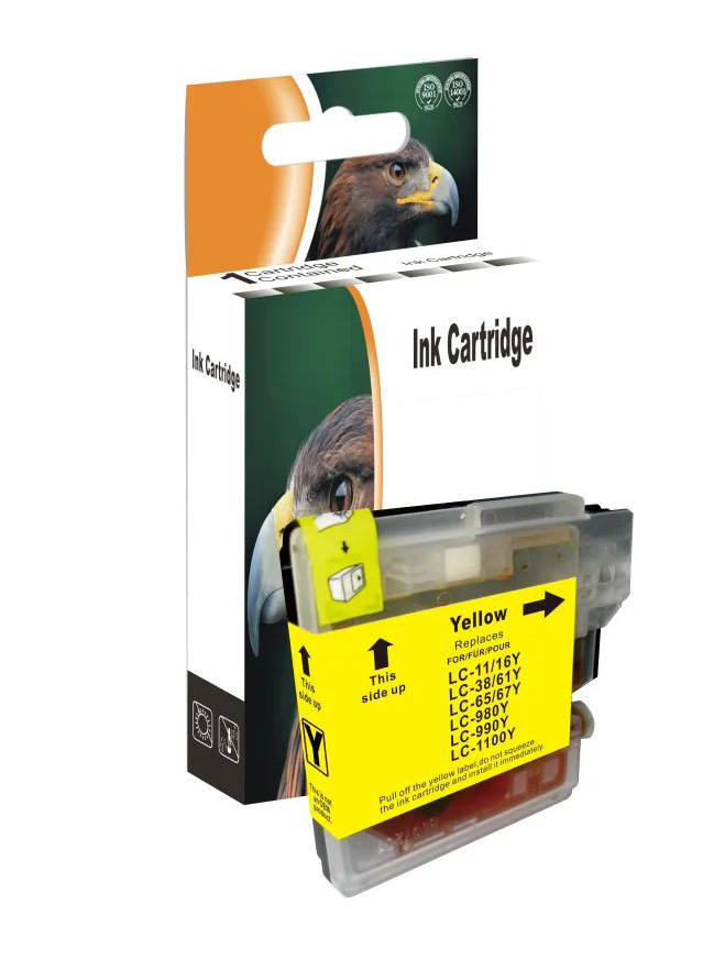 Ink Cartridge Yellow compatible for Brother LC-980Y, 20 ml