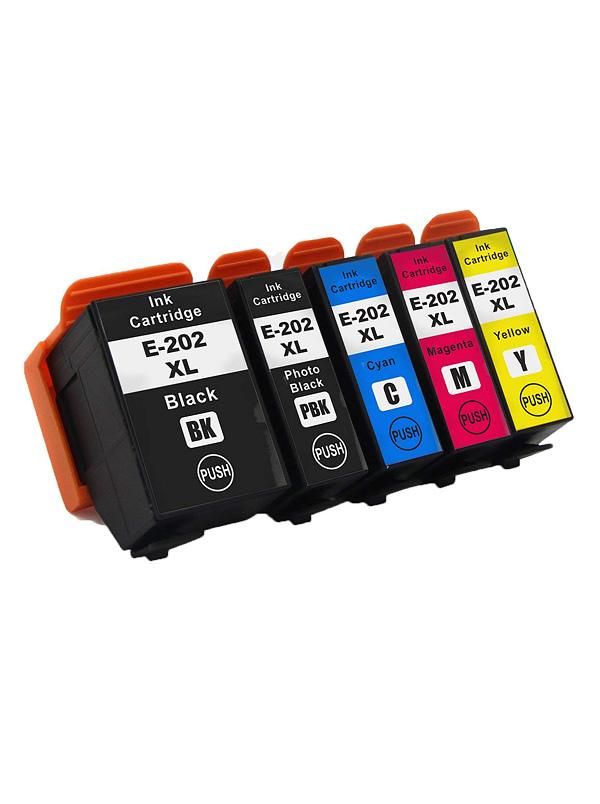Μελανοδοχεία ΣΕΤ-5 χρώματα Συμβατά Inkjet Cartridge Epson 202XL T02H1/ T02H2/ T02H3/ T02H4/ T02G1