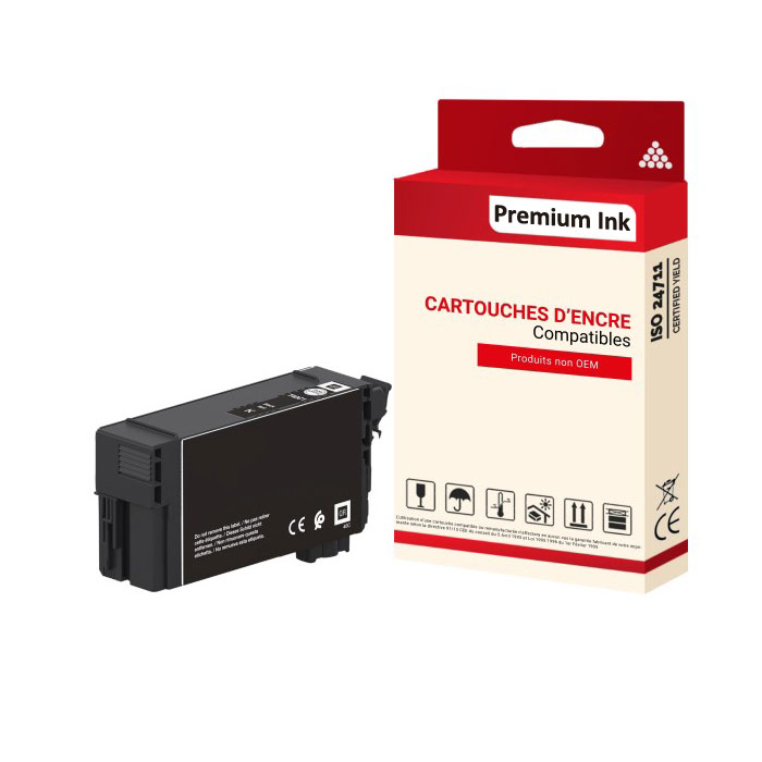 Μελανοδοχείο Μαύρο Συμβατό για Epson C13T40D140, T40D1, 90 ml