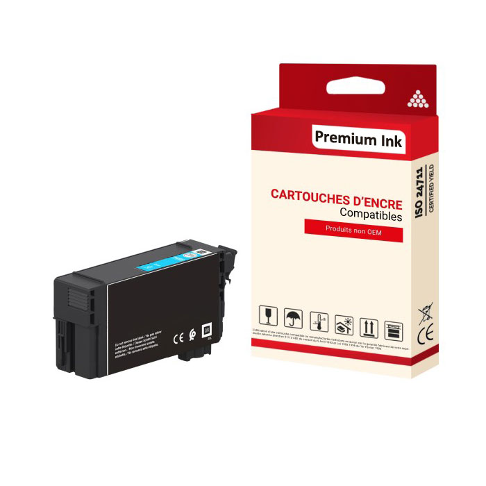 Μελανοδοχείο Γαλάζιο Συμβατό για Epson C13T40D240, T40D2, 60 ml