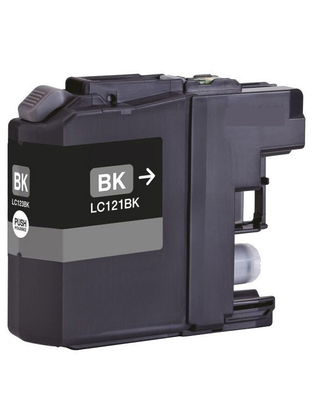 Tintenpatrone Schwarz kompatibel für Brother LC-121BK, 19,4 ml, 650 seiten