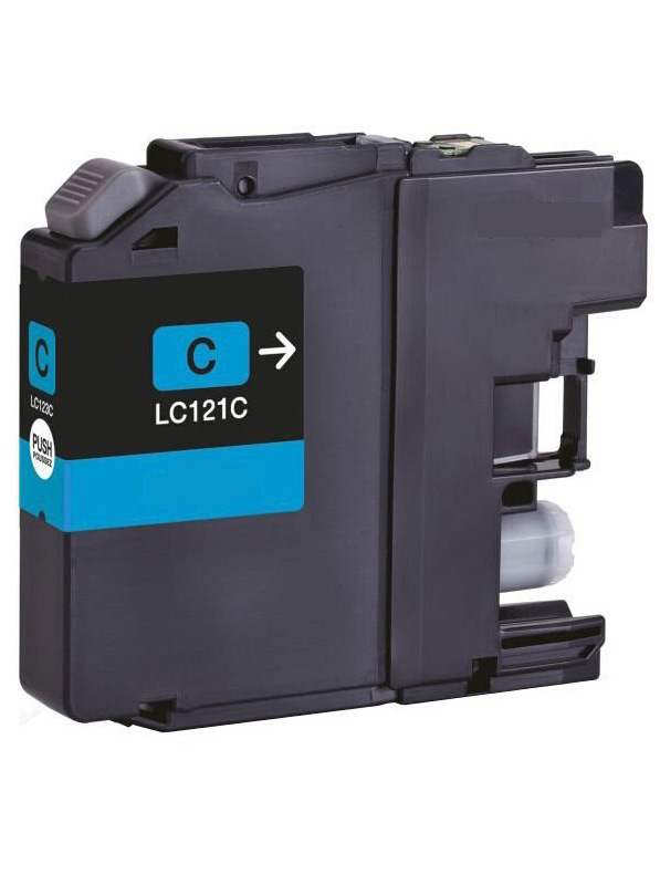 Ink Cartridge Cyan compatible for Brother LC-121C, 11,4 ml, 800 pages