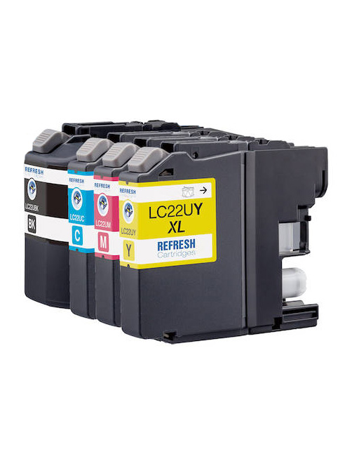Ink Cartridge Set-4 compatible for Brother LC22U C/M/Y/BK