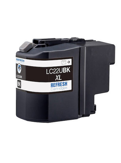 Ink Cartridge Black compatible for Brother LC22UBK, 2.400 pages