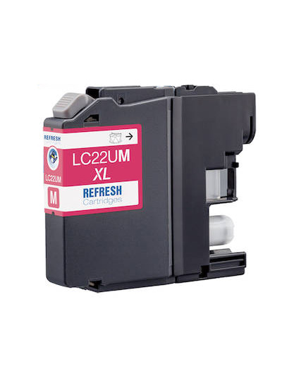 Ink Cartridge Magenta compatible for Brother LC22UM, 1.200 pages