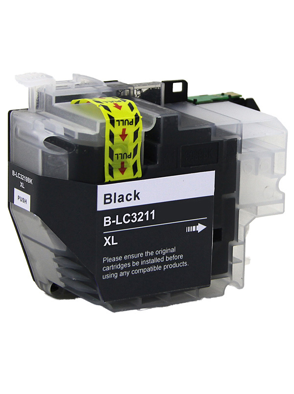 Ink Cartridge Black compatible for Brother LC-3211BK, 200 pages