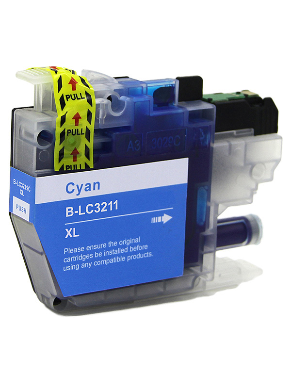 Ink Cartridge Cyan compatible for Brother LC-3211C, 200 pages