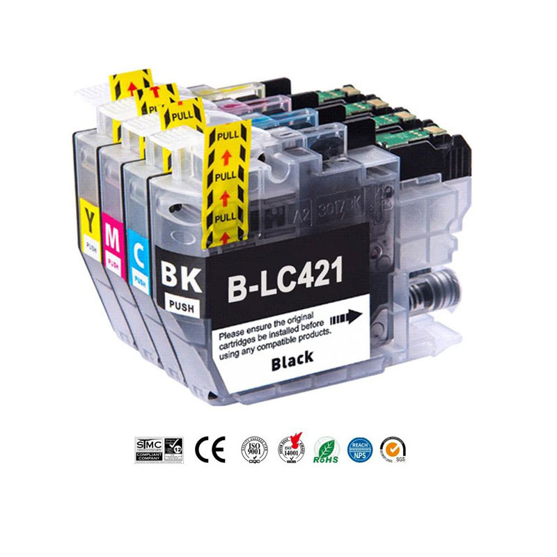 Ink Cartridge Set-4 compatible for Brother LC-421VAL C/M/Y/BK