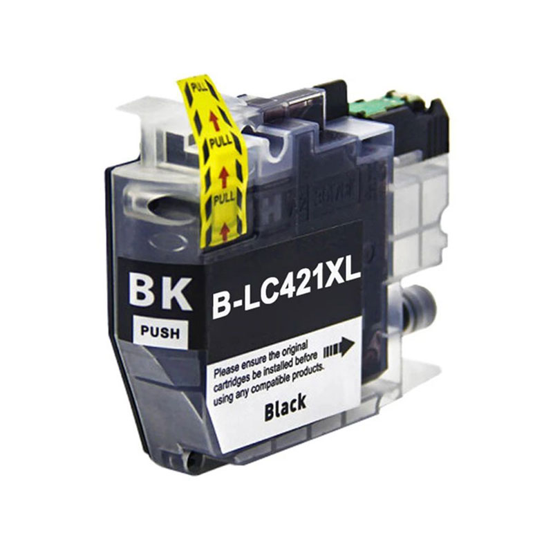 Ink Cartridge Black compatible for Brother LC-421XLBK, 500 pages