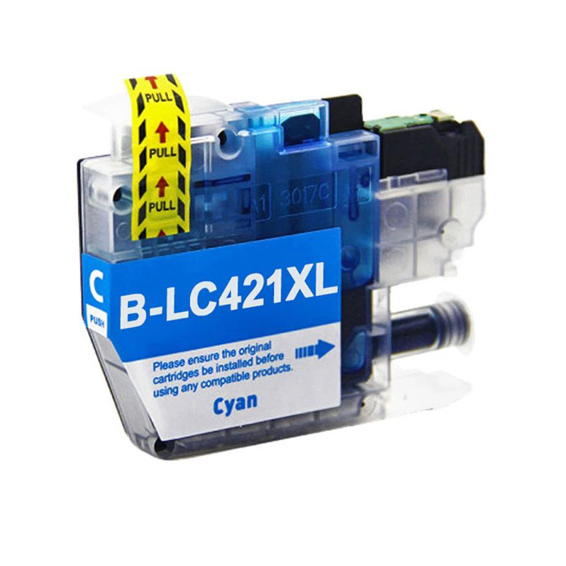 Ink Cartridge Cyan compatible for Brother LC-421XLC, 500 pages