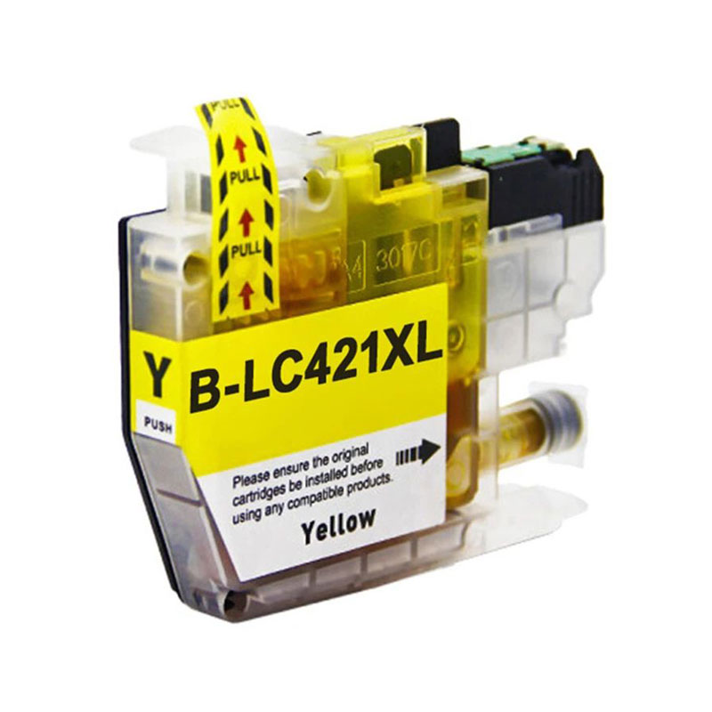 Cartuccia di inchiostro Giallo compatibile per Brother LC-421XLY, 500 pagine