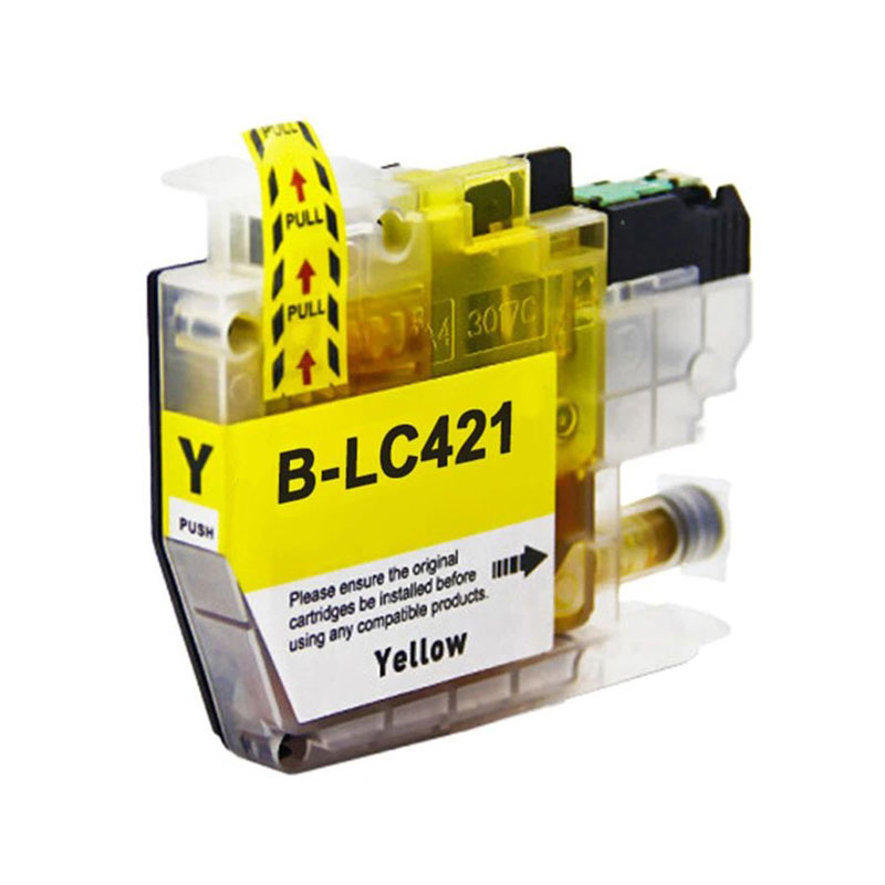 Ink Cartridge Yellow compatible for Brother LC-421Y, 200 pages