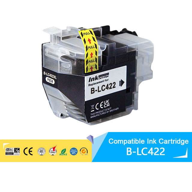 Tintenpatrone Schwarz kompatibel für Brother LC-422BK, 550 seiten