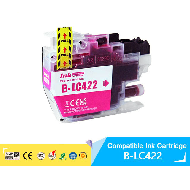 Tintenpatrone Magenta kompatibel für Brother LC-422M, 550 seiten