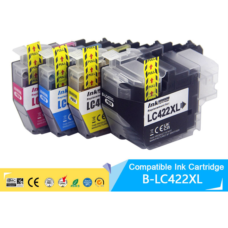 Ink Cartridge Set-4 compatible for Brother LC-422XLVAL C/M/Y/BK