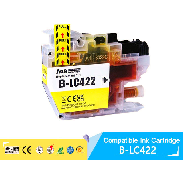 Tintenpatrone Gelb kompatibel für Brother LC-422Y, 550 seiten