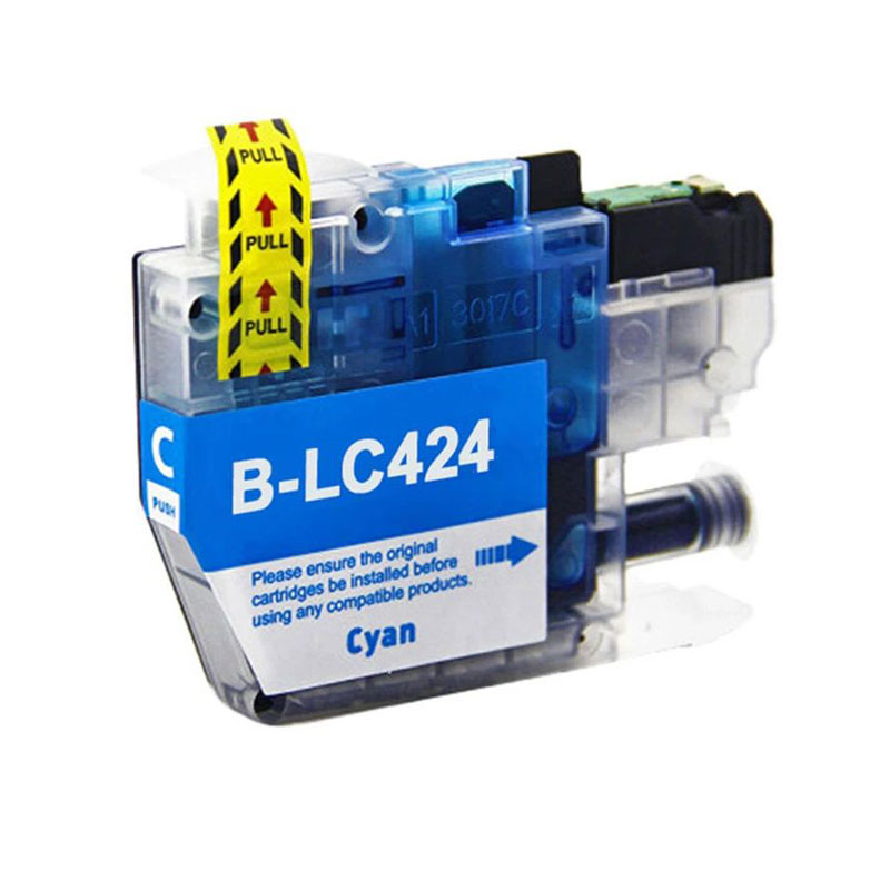 Ink Cartridge Cyan compatible for Brother LC-424C, 750 pages