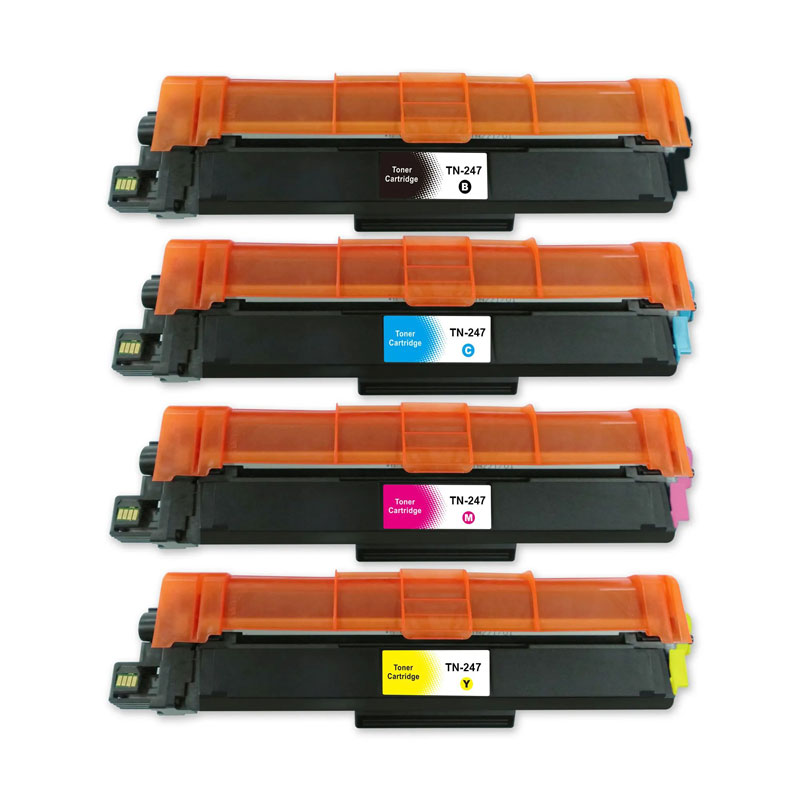 Set 4 Alternativ-Toner für Brother HL-L3270CDW, MFC-L3750CDW, TN-247 (mit Chip)