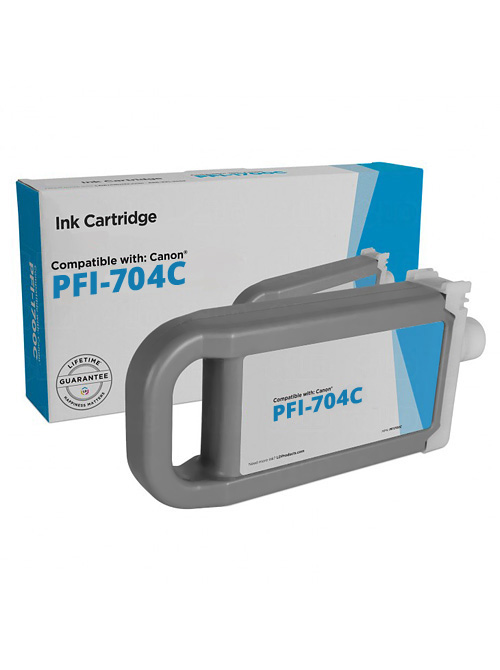 Cartuccia di inchiostro Ciano compatibile per Canon PFI-704C / 3862B005, 700 ml