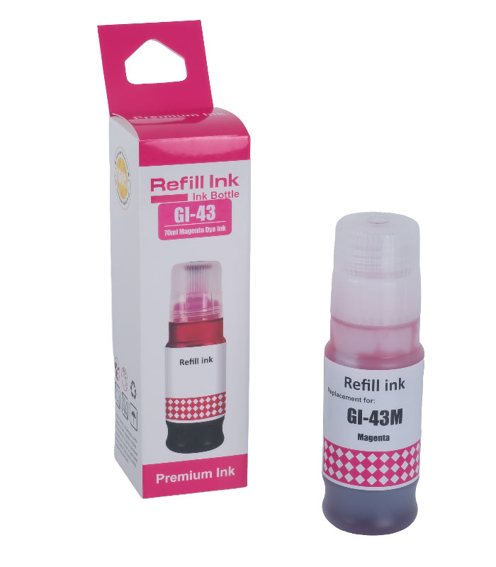 Φιάλη Μελάνι Ματζέντα Συμβατή με Canon GI-43M / 4680C001, 70 ml