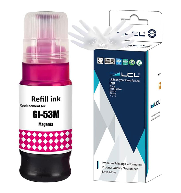 Φιάλη Μελάνι Ματζέντα Συμβατή με Canon GI-53M / 4681C001, 60 ml