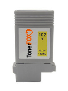 Ink Cartridge Yellow compatible for Canon PFI-102Y, 0898B001, 130 ml