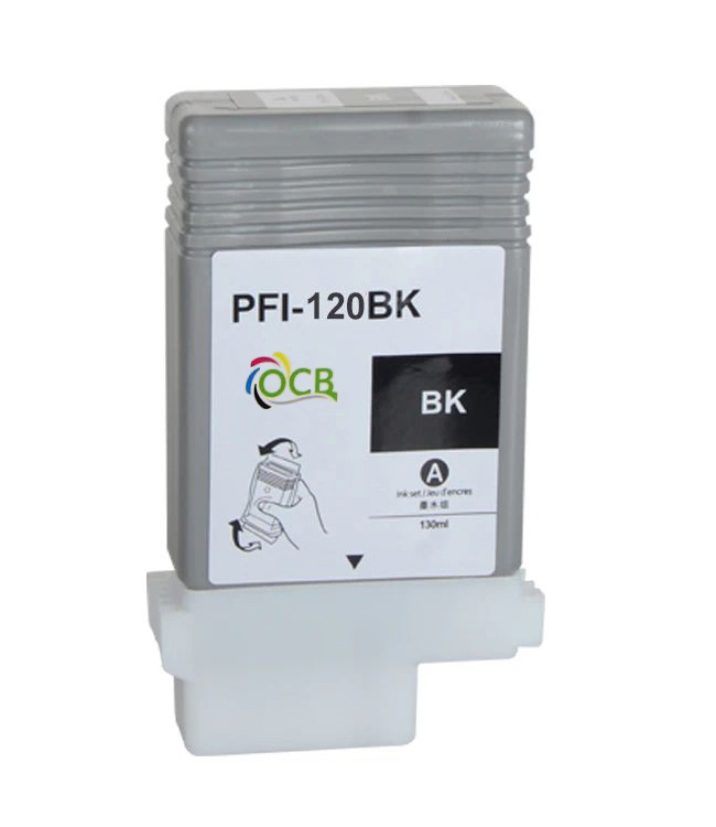 Ink Cartridge Black compatible for Canon PFI-120BK, 2885C001, 130 ml