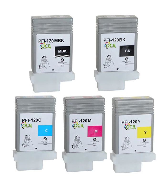 Ink Cartridge compatible Set-5 for Canon PFI-120C/M/Y/BK/MBK Multipack