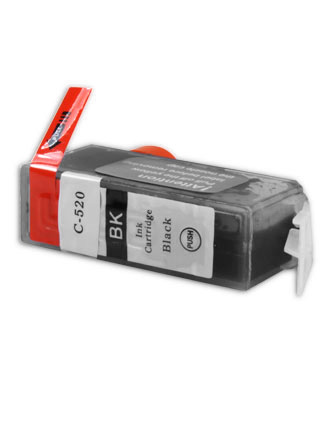 Ink Cartridge Black compatible with chip for Canon PGI-520BK, 16 ml