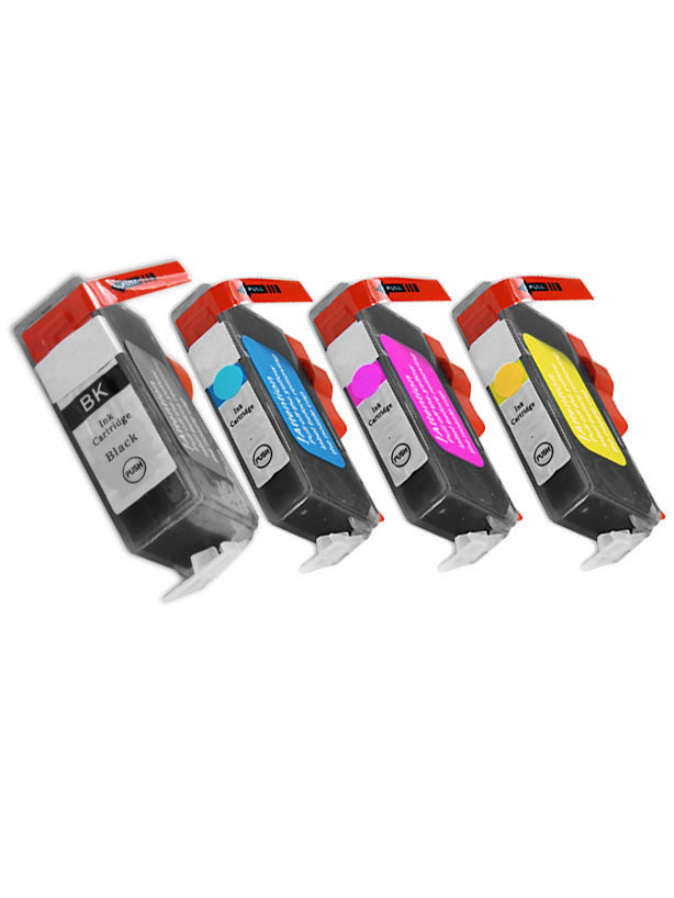 Μελανοδοχεία ΣΕΤ-5 χρώματα Συμβατά με τσιπ για Canon PGI-530PGBK /CLI-531C, 531M, 531Y, 531GY