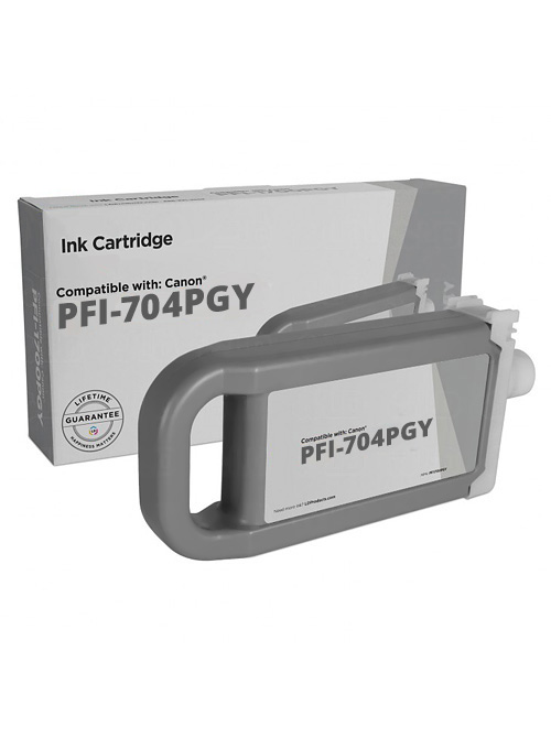 Cartuccia di inchiostro Photografico Grigio compatibile per Canon PFI-704PGY / 3871B005, 700 ml