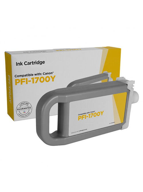 Cartuccia di inchiostro Giallo compatibile per Canon 0778C001 / PFI-1700Y, 700ml