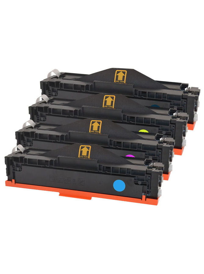 Set 4 Toner Compatible for Canon LBP-662, 663, 664cdw, MF-741, MF-742, 055H (without chip)