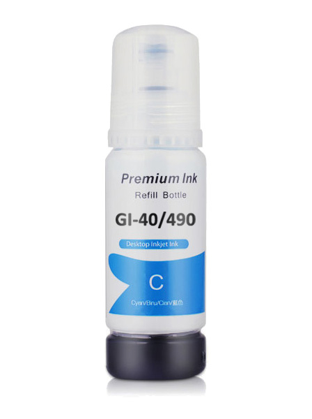 Tintenflasche Cyan kompatibel für Canon GI-490C, 70 ml