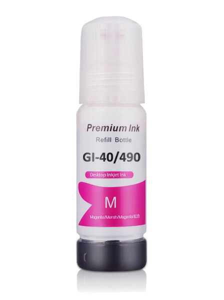 Flacone di inchiostro Magenta compatibile con Canon GI-490M, 70 ml