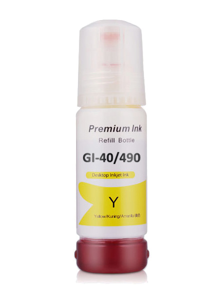 Tintenflasche Gelb kompatibel für Canon GI-490Y, 70 ml