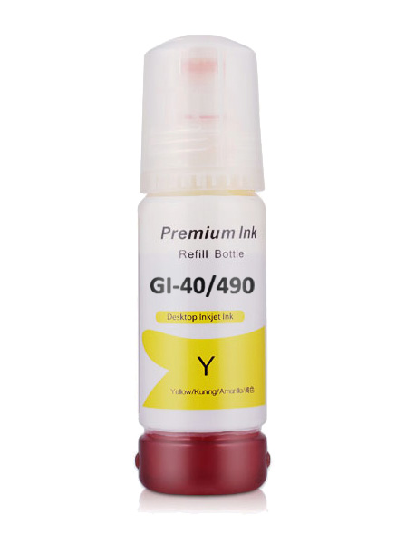 Flacone di inchiostro Giallo compatibile con Canon GI-490Y, 70 ml