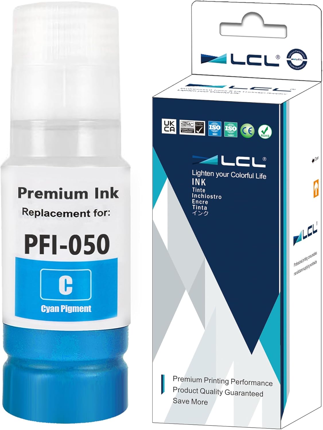 Φιάλη Μελάνι Γαλάζιο Συμβατή με Canon PFI-050C / 5699C001, 70 ml