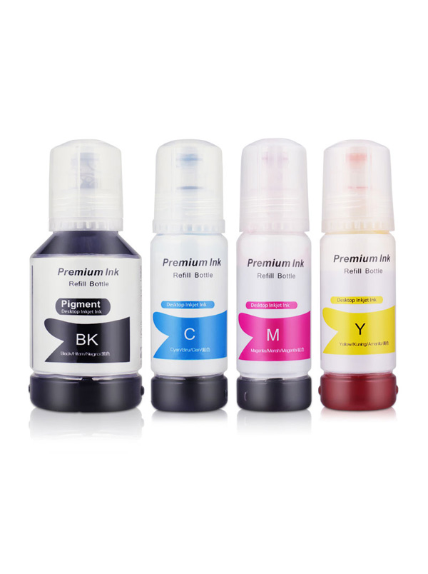Ink Bottles Set-4 compatible for Epson EcoTank 103 / C13T03V14A, 24A, 34A, 44A, 4X70ml