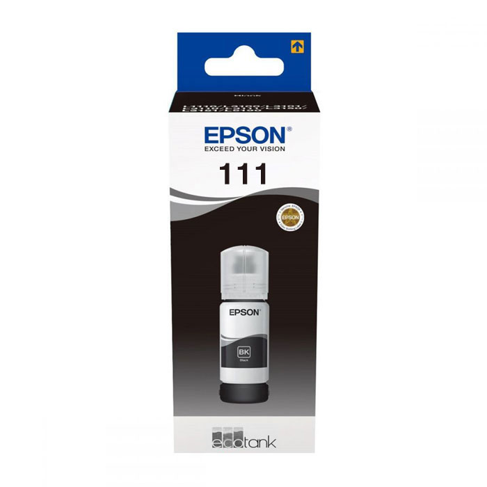 Original Tintenflasche Schwarz Epson EcoTank 111 / C13T03M140, 120 ml