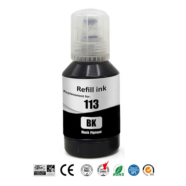 Flacone di inchiostro Νero Pigment, compatibile con Epson EcoTank 113 / C13T06B140, 7.500 pagine