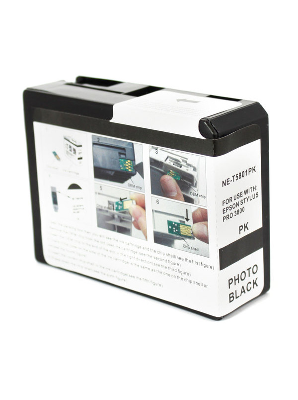 Cartuccia di inchiostro Nero compatibile per Epson C13T580100 / T5801, 80 ml