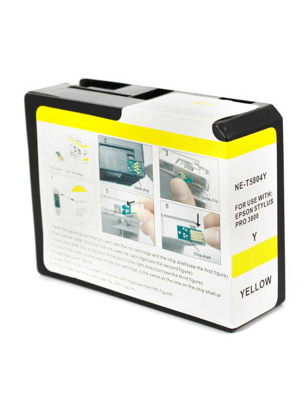 Ink Cartridge Yellow compatible for Epson C13T580400 / T5804, 84 ml