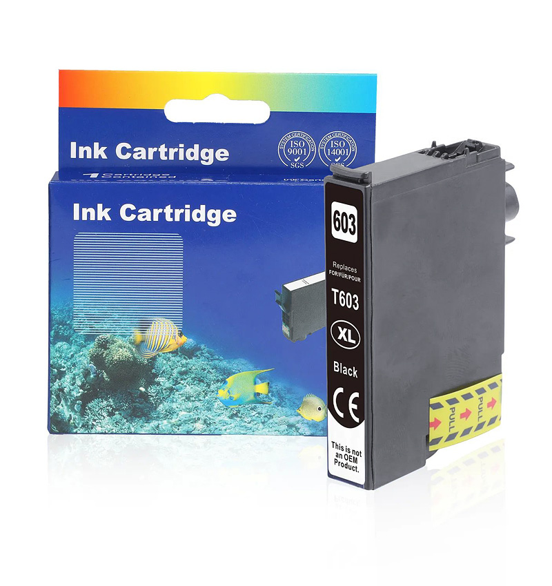 Tintenpatrone Schwarz kompatibel für Epson 603XL / C13T03A14010 XL 13ml, 500 seiten